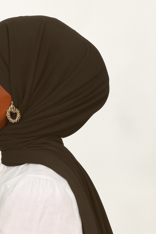 HYBRID Jersey Hijab - CACAO - VASTR