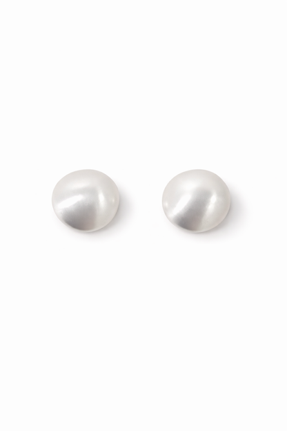 Pearl Dome Stud Earrings
